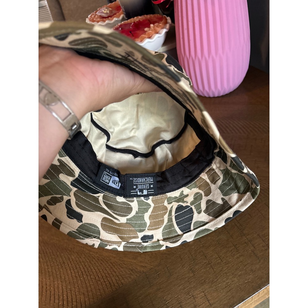 New Era Miami Heat Duck Camo Bucket Hat Mens One Size Green Tan NBA Basketball - Picture 5 of 5
